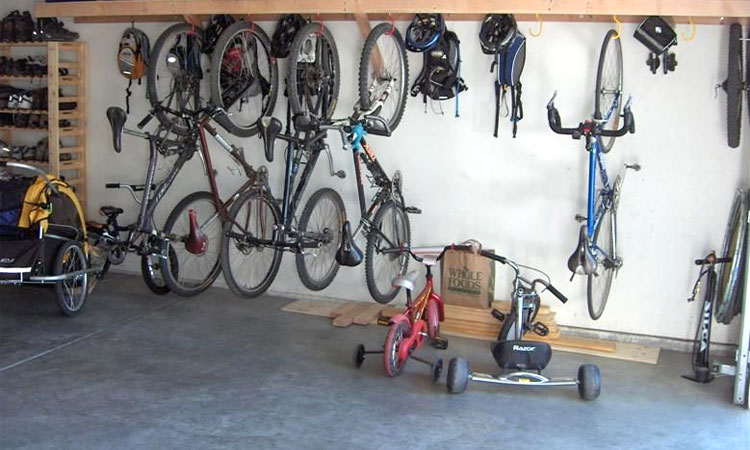 bicycle storage in garage