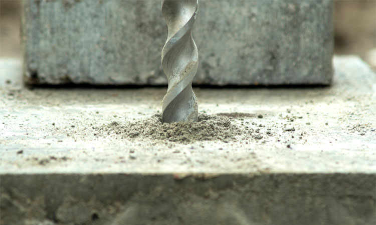 drilling into concrete without a hammer drill